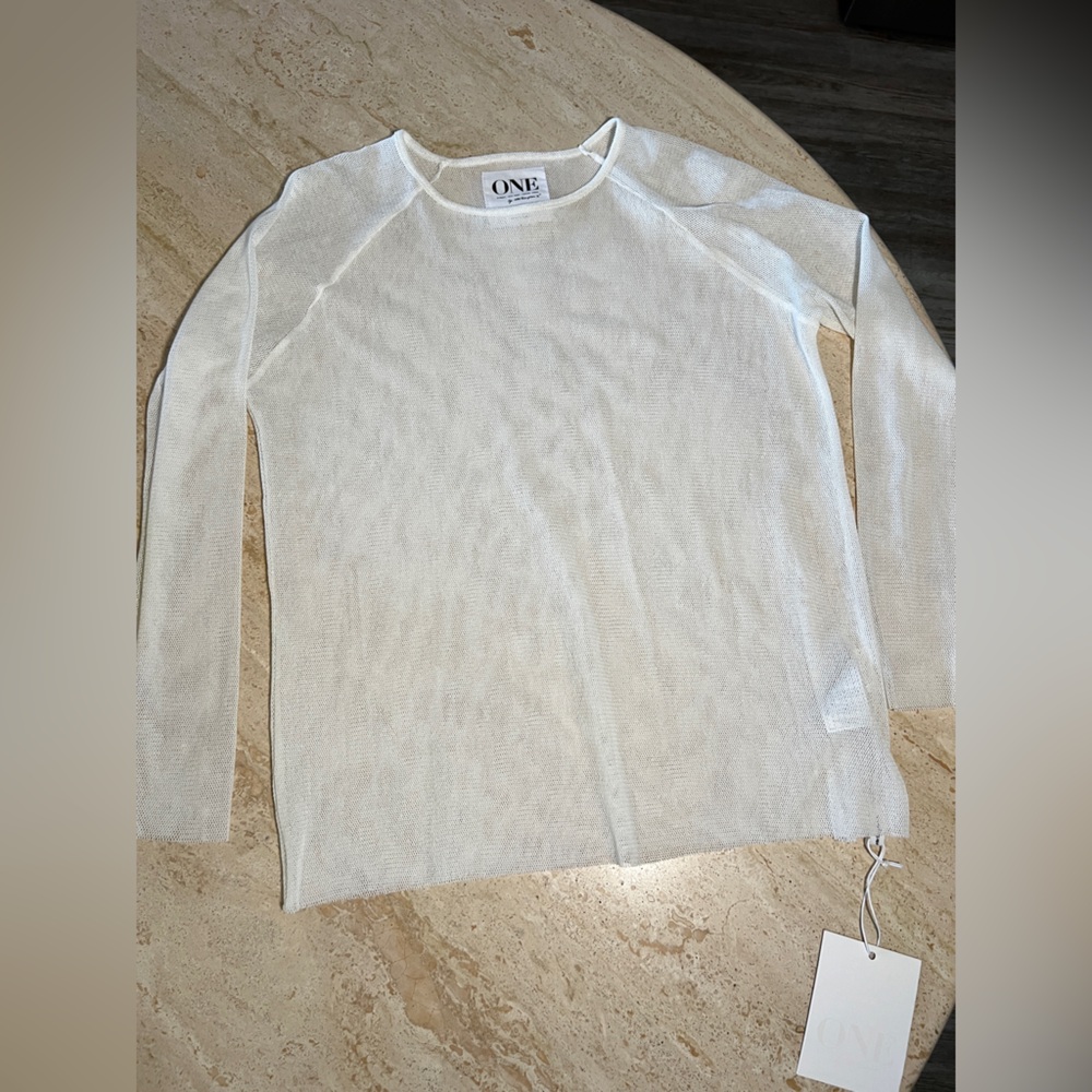 NWT One teaspoon sheer white coverup top size small